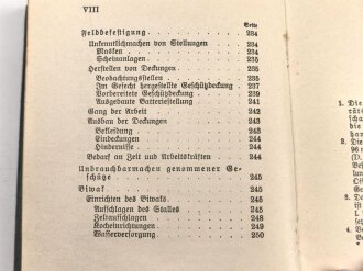 D.V.E. Nr. 414a "Anhang zum Exerzier-Reglement für die Feldartillerie" datiert 1913, 251 Seiten, DIN A6, gebraucht