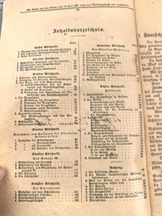 Transfeldts Dienstunterricht für den Infanteristen des Deutschen Heeres, Kriegsausgabe 1916, 224 Seiten, DIN A5, stark gebraucht