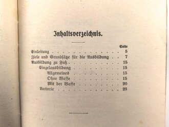 "Ausbildungsvorschrift für die Feldartillerie...