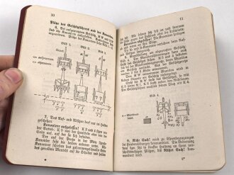 "Ausbildungsvorschrift für die Feldartillerie Heft 2: Ausbildung am unbespannten Geschütz" datiert 1917, 64 Seiten, DIN A6, gebraucht