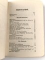 "Ausbildungsvorschrift für die Feldartillerie Heft 2: Ausbildung am unbespannten Geschütz" datiert 1917, 64 Seiten, DIN A6, gebraucht