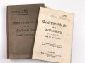 D.V.E. Nr. 416 "Schießvorschrift für die Feldartillerie" datiert 1914, 171 Seiten, DIN A6, stark gebraucht einige Seiten lose