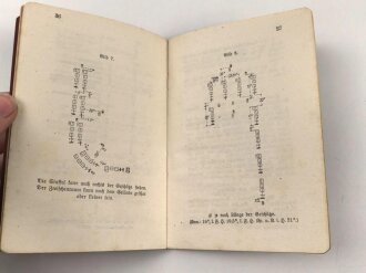 "Ausbildungsvorschrift für die Feldartillerie Heft 4: Ausbildung am bespannten Geschütz" datiert 1917, 47 Seiten, DIN A6, gebraucht