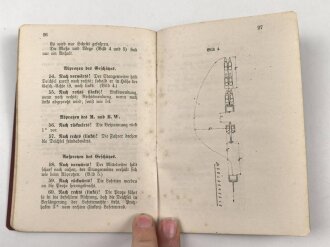 "Ausbildungsvorschrift für die Feldartillerie Heft 4: Ausbildung am bespannten Geschütz" datiert 1917, 47 Seiten, DIN A6, gebraucht