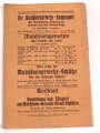 "Unsere Maschinengewehre ihre Technik, Schießlehre, Verwendung - Ein Handbuch für den Unterricht" datiert 1918, 24 Seiten, DIN A6, gebraucht und mittig geknickt