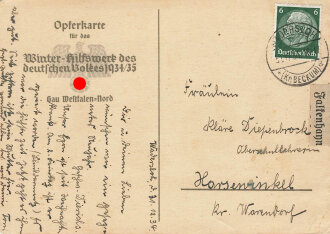 Winterhilfswerk 1934/35, Opferkarte