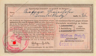 Winterhilfswerk des Deutschen Volkes 1940 1941,...