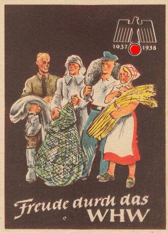 Winterhilfswerk, Türplakette November 1937, relativ dickes Material