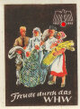 Winterhilfswerk, Türplakette November 1937, Sondermaß 56 x 75mm, Rückseite gummiert