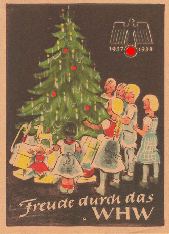 Winterhilfswerk, Türplakette Dezember 1937, relativ dickes Material