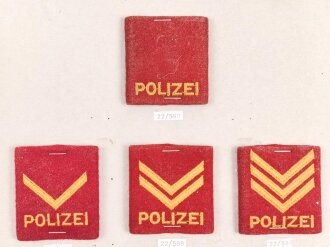 Schweiz, Sammlung Rangabzeichen der Polizei, auf Karton getackert