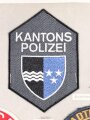 Schweiz, Sammlung Ärmelabzeichen der Polizei, auf Karton getackert