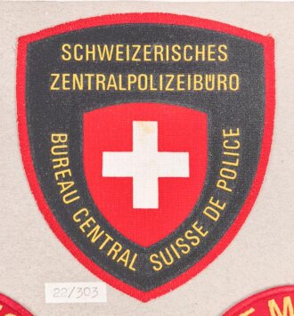 Schweiz, Sammlung Ärmelabzeichen der Polizei, auf...