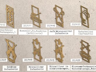 Schweiz, Sammlung Truppengattungs und Funktionsabzeichen zur Kampfbekleidung, auf Karton befestigt