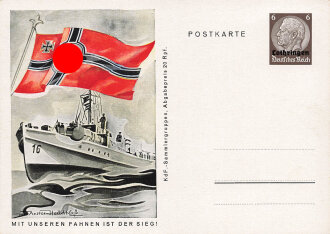 III. Reich - farbige Propaganda-Postkarte - " Mit...