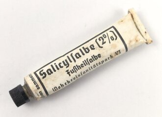 Tube "Fußheilsalbe" Wehrmacht , ungereinigt