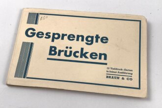 " Gesprengte Brücken" 12 Ansichtskarten, in Hülle