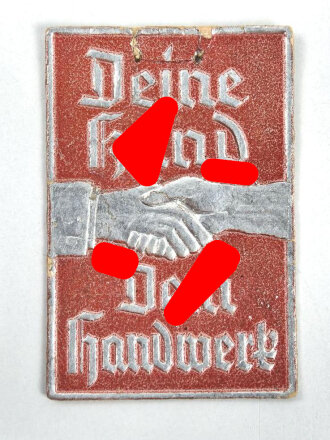 Abzeichen aus Pappe" Deine Hand dem Handwerk"