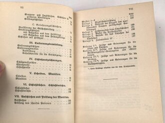 D.V.E. Nr. 240 "Schießvorschrift für die Infanterie" datiert 1909, 168 Seiten, DIN A6, gebraucht