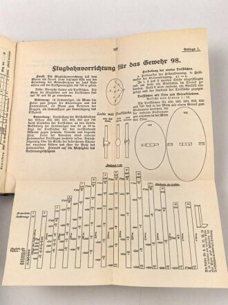 D.V.E. Nr. 240 "Schießvorschrift für die Infanterie" datiert 1909, 168 Seiten, DIN A6, gebraucht