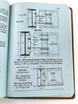 D.V.E. Nr. 275 "Feld-Pionierdienst aller Waffen" datiert 1911, 316 Seiten, DIN A6, gebraucht, Buchrücken defekt