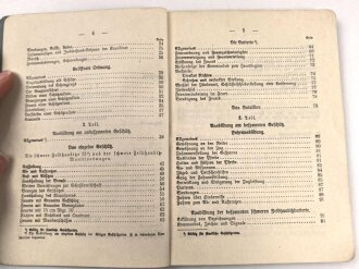 Entwurf "Ausbildungsvorchrift für die schwere Artillerie im Kriege" datiert 1917, 112 Seiten, DIN A6, gebraucht