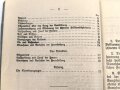 Entwurf "Ausbildungsvorchrift für die schwere Artillerie im Kriege" datiert 1917, 112 Seiten, DIN A6, gebraucht