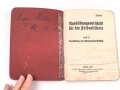 "Ausbildungsvorschrift für die Feldartillerie Heft 2: Ausbildung am unbespannten Geschütz" datiert 1917, 64 Seiten, DIN A6, stark gebraucht