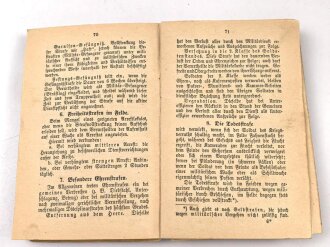 "Batsch Leitfaden für den theoretischen Unterricht des Kanoniers der Feld-Artillerie" datiert 1880, 359 Seiten, DIN A6, stark gebraucht