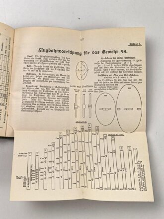 D.V.E. Nr. 240 "Schießvorschrift für die Infanterie" datiert 1909, 168 Seiten, DIN A6, gebraucht