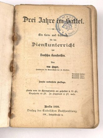 Drei Jahre im Sattel - Ein Lern und Lesebuch für den...