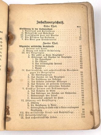 Drei Jahre im Sattel - Ein Lern und Lesebuch für den Dienstunterricht des deutschen Kavalleristen datiert 1899, 496 Seiten, DIN A5, stark gebraucht, Viele Seiten lose