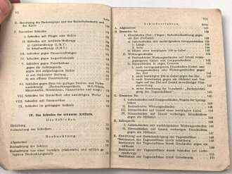 "Schießvorschrift für die Artillerie" datiert 1917, 172 Seiten, DIN A6, gebraucht