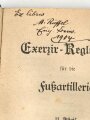 "Exerzier-Reglement für die Fußartillerie II" datiert 1904, 132 Seiten, DIN A6, gebraucht