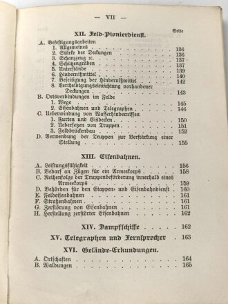 "Handbuch für den Truppenführer" datiert 1890, 168 Seiten, DIN A5, gebraucht