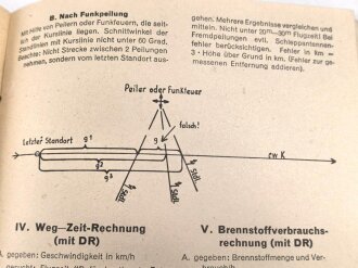 Merkblatt 201 "Wichtige Grundregeln der angewandten Navigation" Ausgabe Oktober 1943, einige Seiten eingerissen