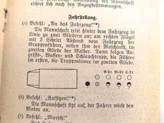 PDV. 23 "Ausbildungsvorschriften für den Feuerwehrdienst - I Teil: Der Löschangriff 1939, 16 Seiten, DIN A6, gebraucht