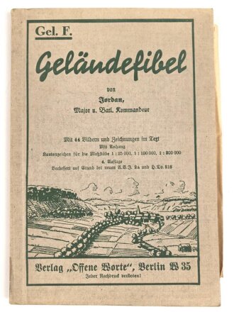 "Geländefibel" datiert 1934, DIN A5, 82 Seiten