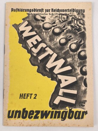 "Westwall unbezwingbar" Aufklärungsdienst zur Reichsverteidigung Heft 2, DIN A6