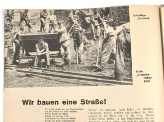 "Lagerzeitung für den Deutschen Arbeitsdienst" Nr. 12 vom 5. Oktober 1933, 23 Seiten, stark gebraucht