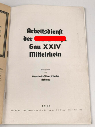 "Arbeitsdienst der N.S.D.A.P. Gau XXIV...