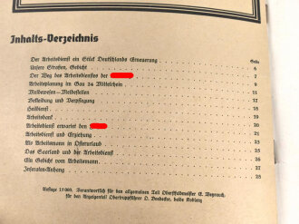 "Arbeitsdienst der N.S.D.A.P. Gau XXIV Mittelrhein" datiert 1934, 23 Seiten, gebraucht