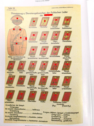 "Uniforms of the NSDAP -Uniforms, Headgear, Insignia, of the Nazi Party", 287 Seiten, über DIN A4, englisch, leicht gebraucht