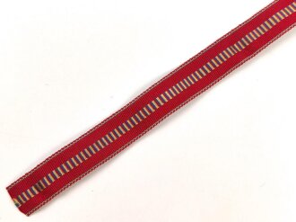 Rumänien, Bandabschnitt für die Bandspange zur Medaille Kreuzzug gegen den Kommunismus 1941, sie erhalten 10 cm von der Rolle abgeschnitten. Breite je 16mm