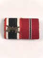 Bandspange Kriegsverdienstkreuz 2.Klasse mit Schwertern / Medaille Winterschlacht im Osten, 30mm.