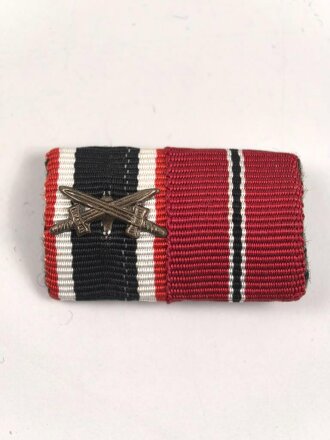 Bandspange Kriegsverdienstkreuz 2.Klasse mit Schwertern / Medaille Winterschlacht im Osten, 30mm.