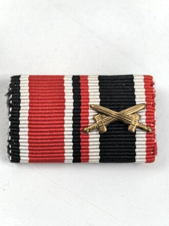 Bandspange Eisernes Kreuz 2. Klasse 1939/ Kriegsverdienstkreuz 2. Klasse mit Schwertern.  Breite 30mm