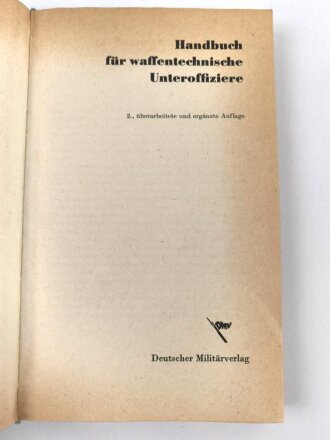 NVA, " Handbuch für waffentechnische Unteroffiziere" 2. Auflage