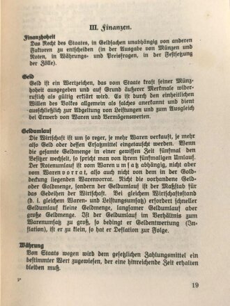 "Die Ziele der NSDAP in Stichwörtern erkläutert", datiert 1933, 86 Seiten, DIN A5