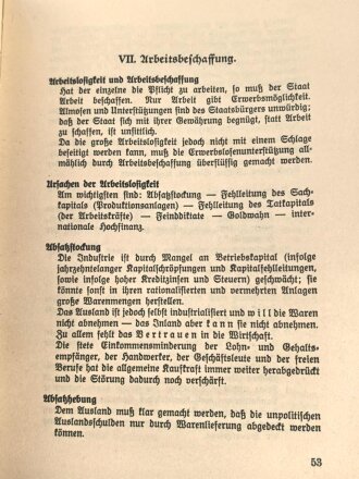 "Die Ziele der NSDAP in Stichwörtern erkläutert", datiert 1933, 86 Seiten, DIN A5